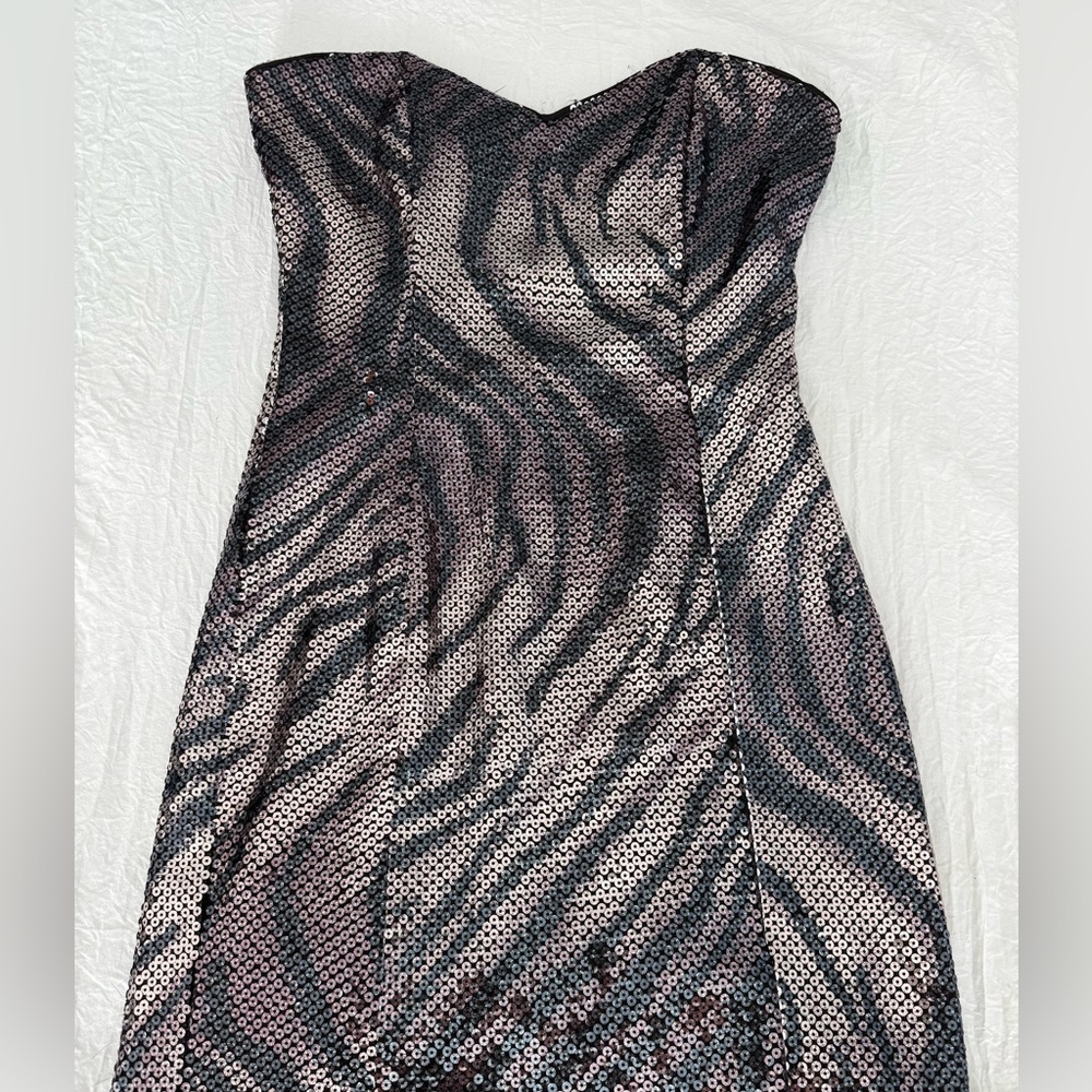 Va Va Voom Black and Silver Sequin Mini Dress